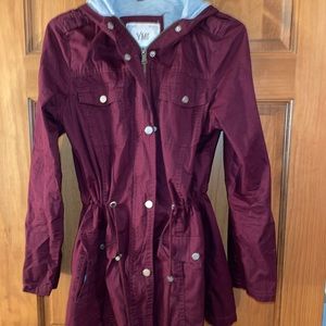 YMI fashion jacket in maroon size Large